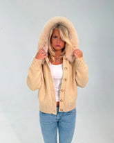 Numero - Button Up Fur Jacket - Beige