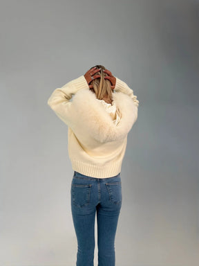 Numero - Fur Jacket Satin - White