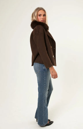 Numero - Double Button Cashmere Coat - Brown