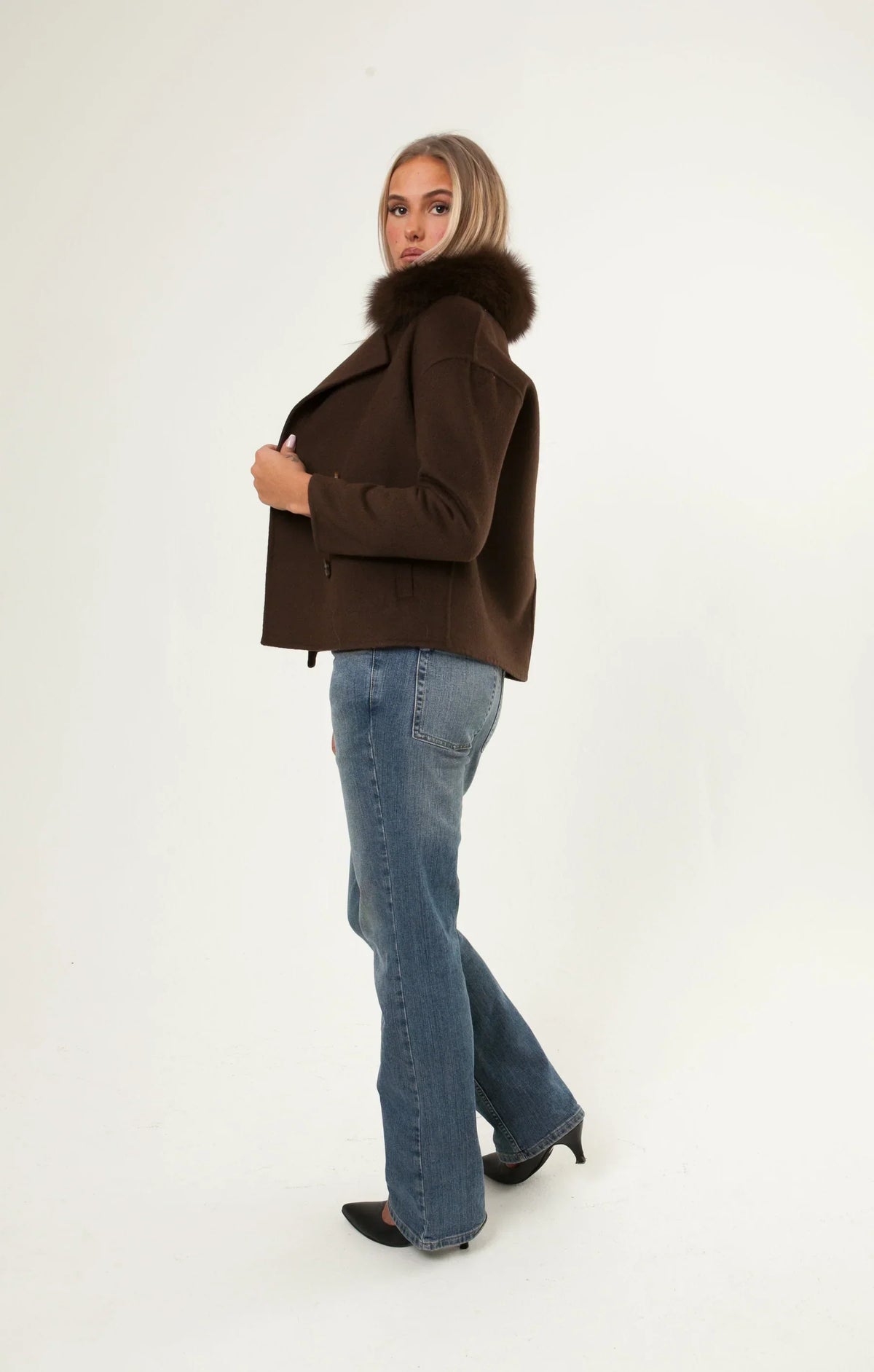Numero - Double Button Cashmere Coat - Brown