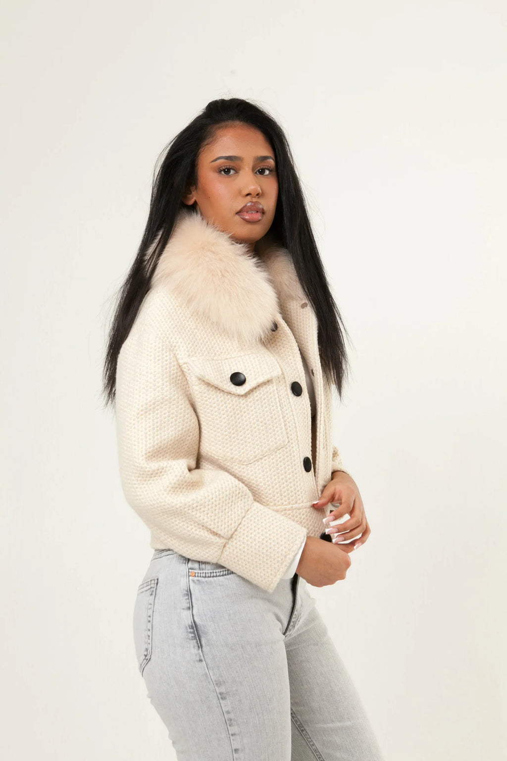 Numero - Button Up Wool Jacket - Off White