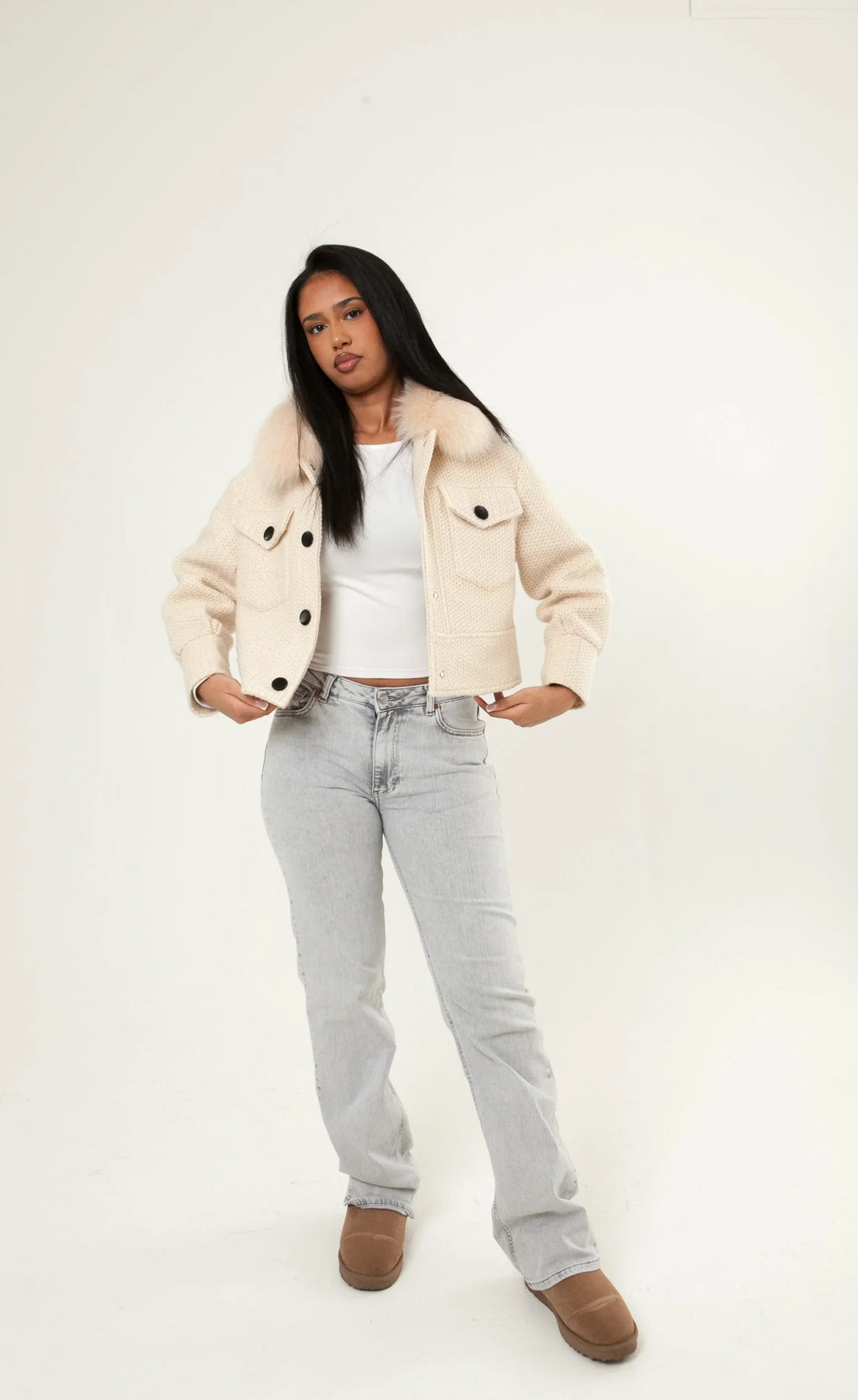 Numero - Button Up Wool Jacket - Off White