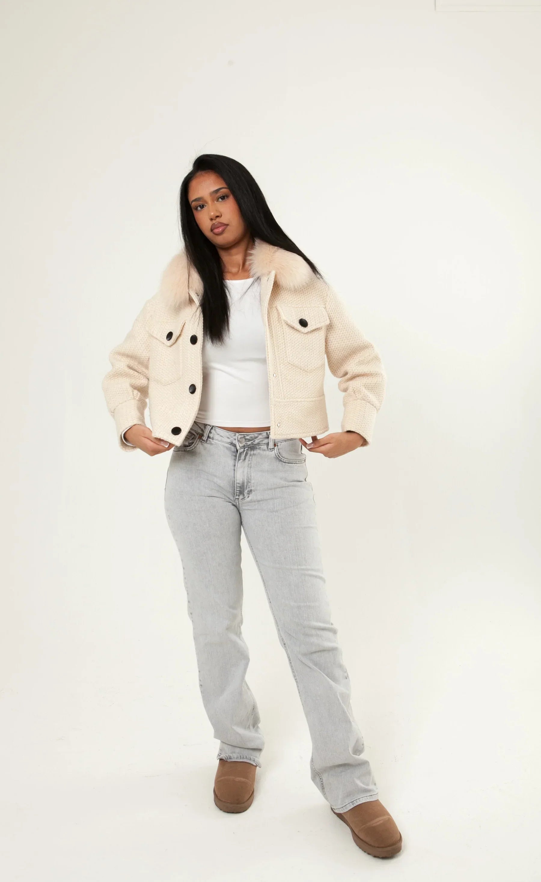 Numero - Button Up Wool Jacket - Off White