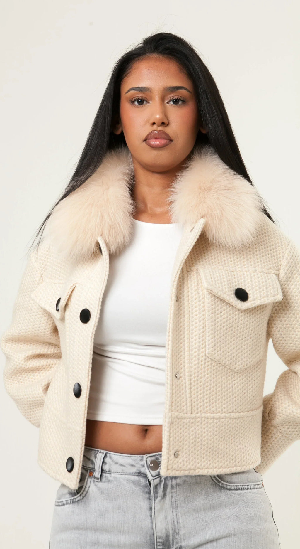 Numero - Button Up Wool Jacket - Off White