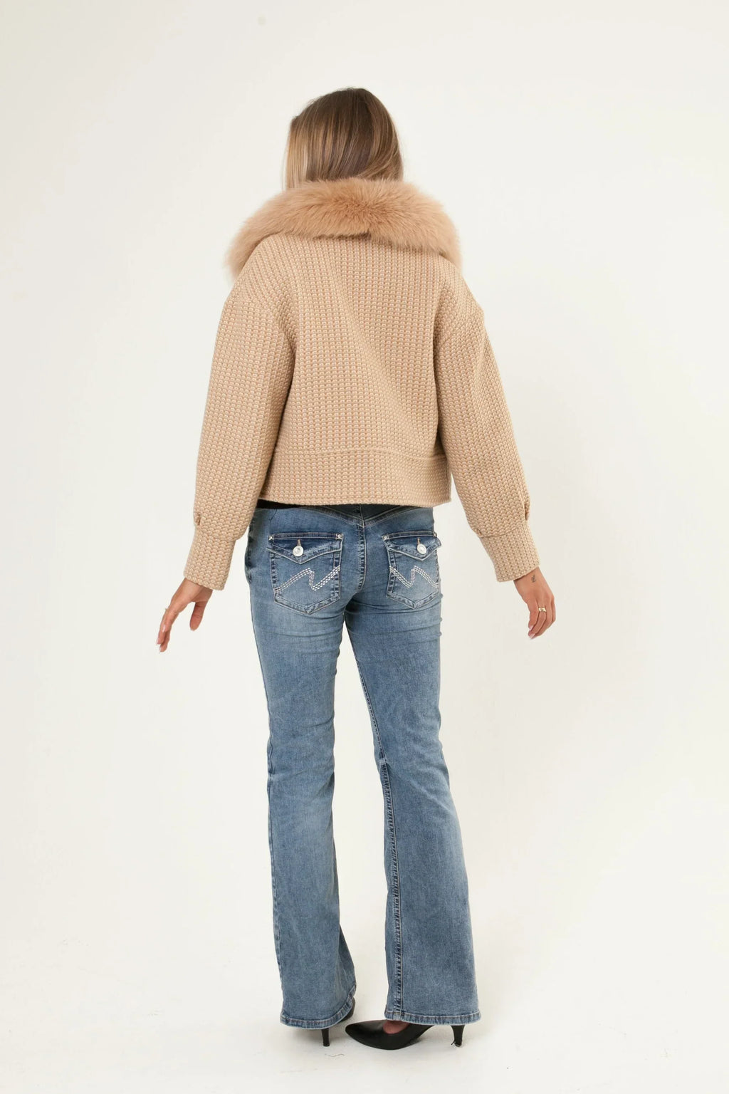 Numero - Button Up Wool Jacket - Beige